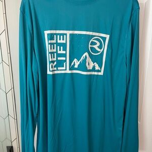 Men's Teal Long Sleeve Shirt reel life